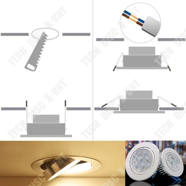 TD® Infälld vägglampa utomhus tak trappa led trådlös kontorsbelysning design nattlampa kullampa taklampa vit