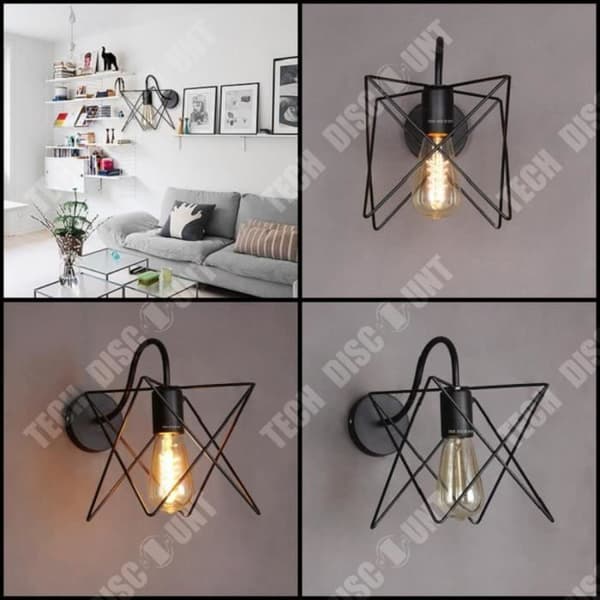 TD® vägglampa inredning sovrum vardagsrum modernt smidesjärn kreativ nordisk restaurang kafé gång led enkelljus