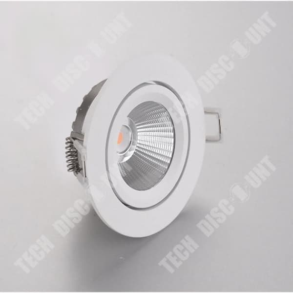 TD® KIT NEW TRIA LED rund vit 12W 3000K 38° strömförsörjning &amp; fjäderklämmor ingår Vit