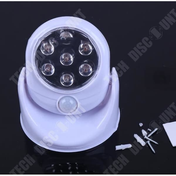 TD® LED-lampa Ljus 360° rörelsedetektor roterar automatiskt Trådlös sensor Uteplats Säkerhet för trädgårdsvägg korridor toalett