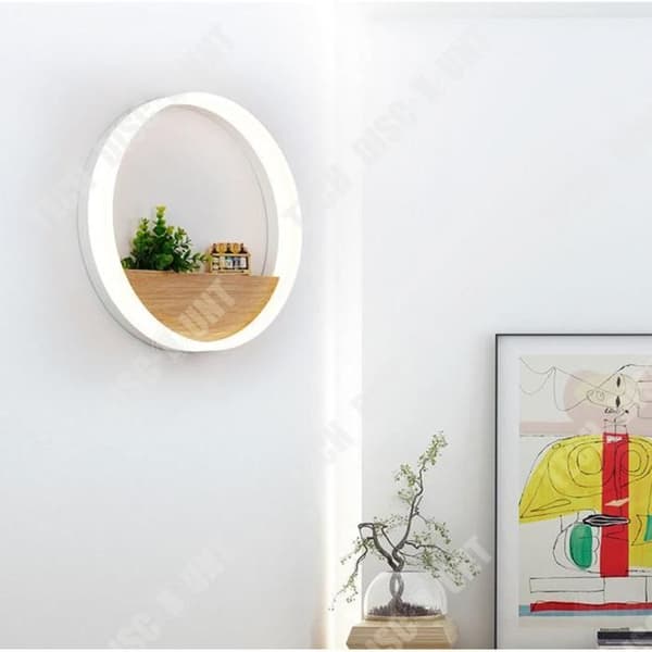 TD® Solid Wood Led Vägglampa - Väggdekor Sovrum Vardagsrum Sängbord - Dekorativ lampa - Massivt trä - Hållbar och hållbar