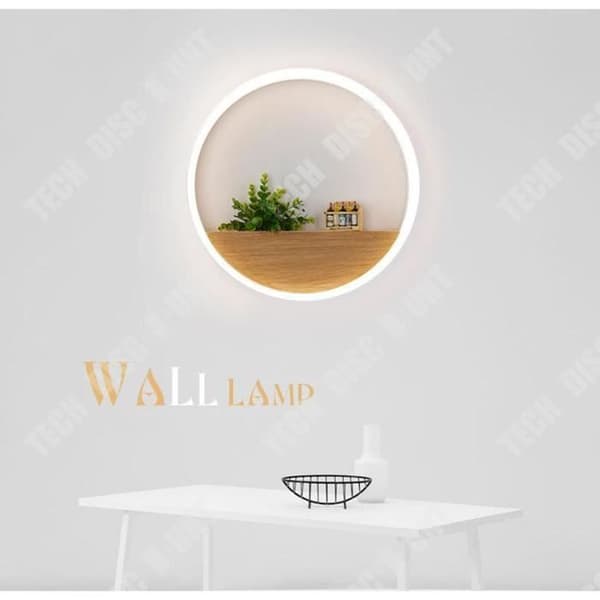 TD® Solid Wood Led Vägglampa - Väggdekor Sovrum Vardagsrum Sängbord - Dekorativ lampa - Massivt trä - Hållbar och hållbar