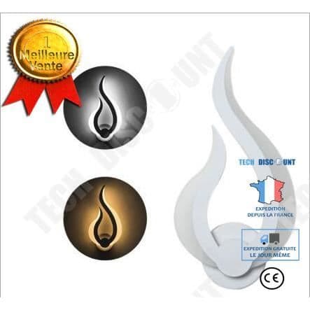 TD® 10W Flame Wall Sconce Indoor Warm White LED Vägglampa för barnrumsinredning, hall, vardagsrum Meg09578