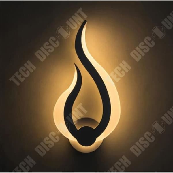 TD® 10W Flame Wall Sconce Indoor Warm White LED Vägglampa för barnrumsinredning, hall, vardagsrum Meg09578