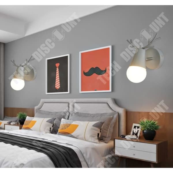 TD® Unny Loft Vintage Vägglampa Järn Rustik Retro Metall Lampetter Vit