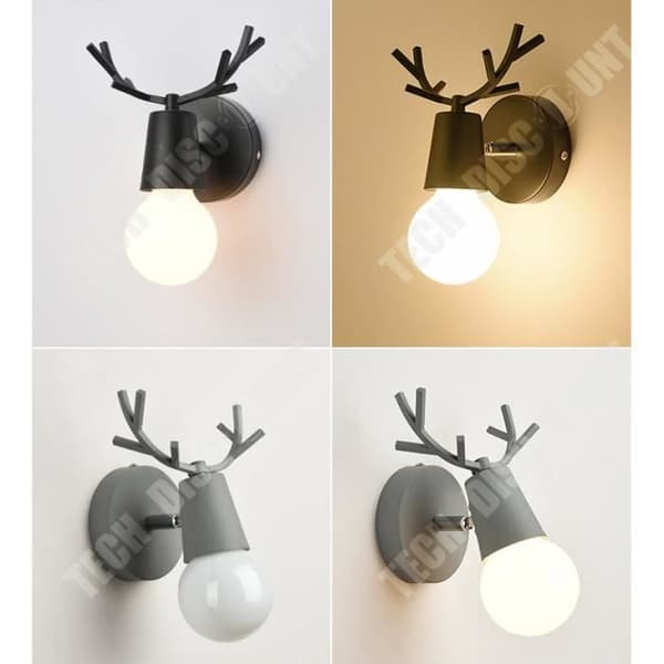 TD® Unny Loft Vintage Vägglampa Järn Rustik Retro Metall Lampetter Vit