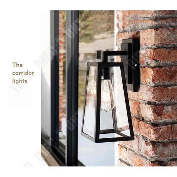Vägglampa - TD® - Retro - Metall - Svart - E27 - 15x30cm
