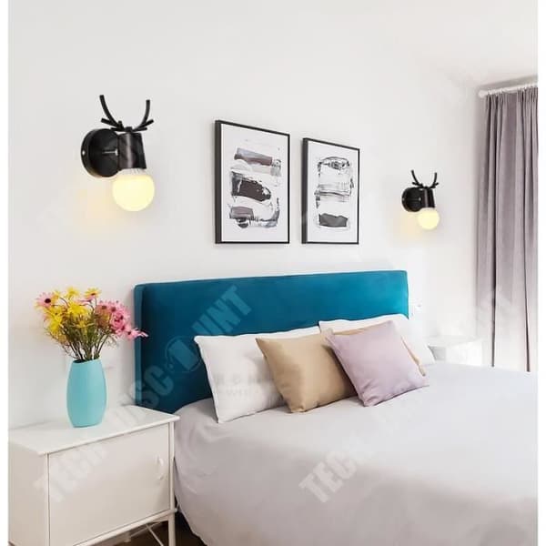 TD® Unny - Vägglampa - Deer Head-Black