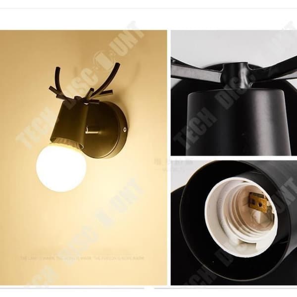 TD® Unny - Vägglampa - Deer Head-Black