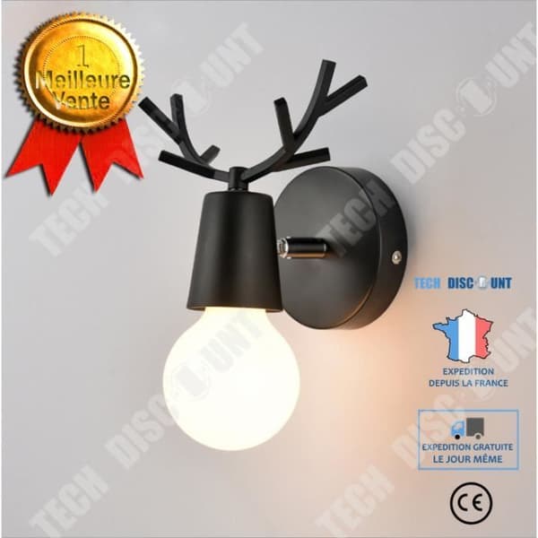TD® Unny - Vägglampa - Deer Head-Black