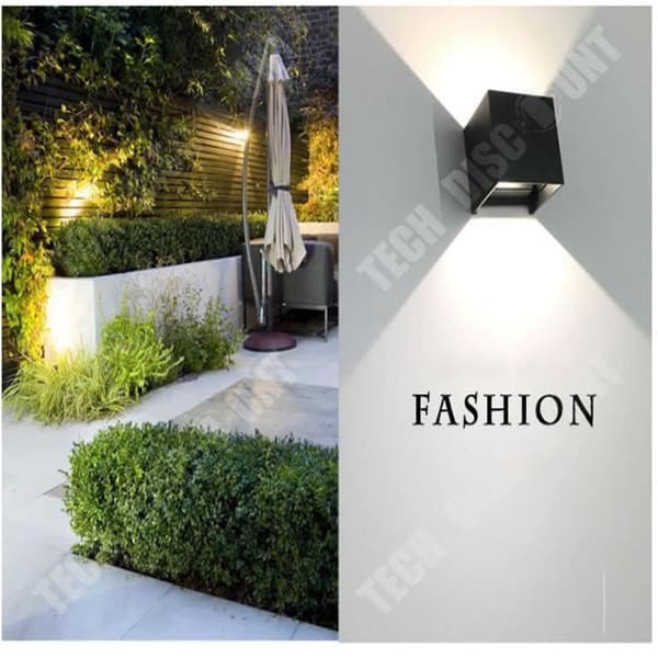 TD® 2st enkel fyrkantig aluminium vägglampa 12W Modern inomhus vägglampa Lampa Varmvitt ljus