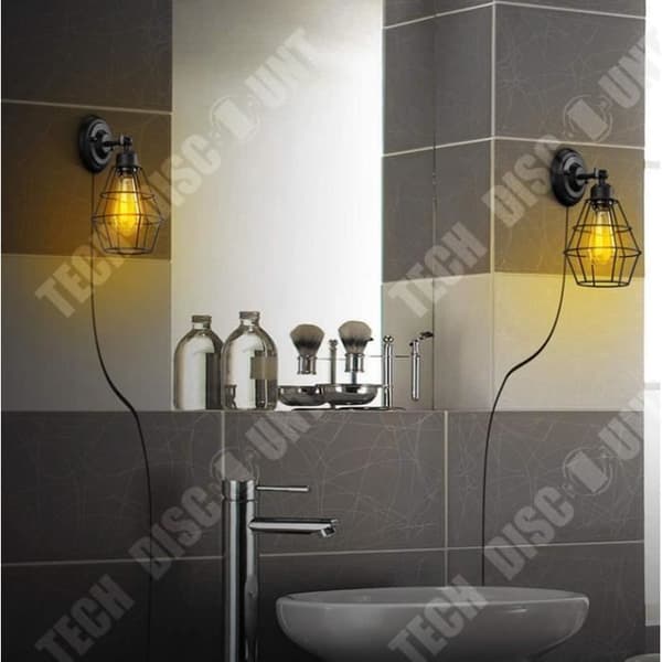TD® Tomshine AC 220-240V Vägglampsskärm E27 Sockel med strömbrytare Vägglampa inomhus i vintagestil