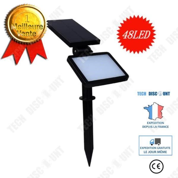 TD® 48LED Solar Light, Outdoor Solar Lawn Flood Light, Garden Landscape Wall Light