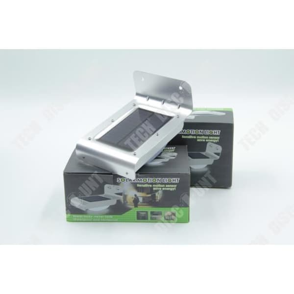 TD® 16 LED Solar Motion Sensor Light (900 mAh batteri. Räckvidd 3 meter. 12 timmars autonomi) - Silver (Pack of 4 uns)