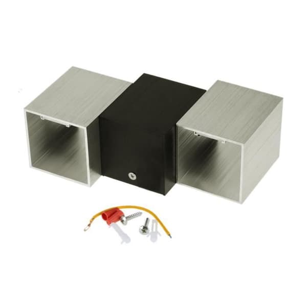 LED vägglampa i aluminium - TOMTOP - Fyrkantig - Svart - 40W - E27 - Utomhus