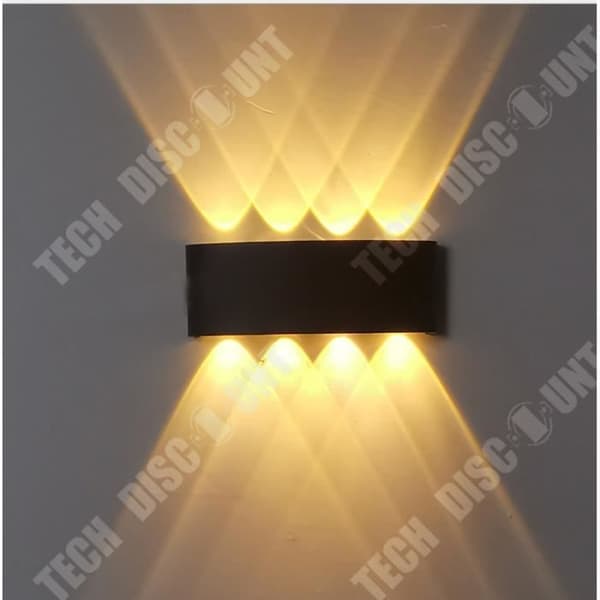 TD® Vägglampa - 8W - Aluminium - Varmvit