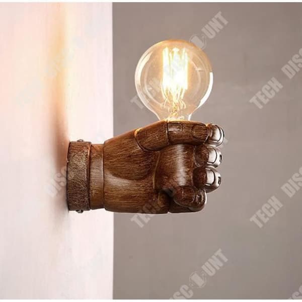TD® Retro fist resin vägglampa industriell stil sushi bar restaurang café dekoration antik vägglampa