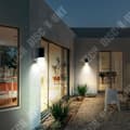 Miniatyrbild 3 av 4: TD® Vägglampa vägglampa utomhusbelysning trädgård terrass spot fasad IP44 svart aluminium