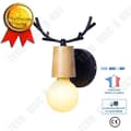 Miniatyrbild 1 av 4: TD® Unny Lampa 2ST Trävägglampathuvud Rådjursform Retro Svart E27