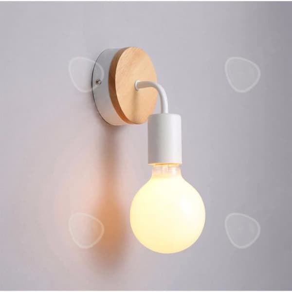 CONFO® Nordic modern enkel vägglampa lämplig för vit träkonst sängbordsvägg