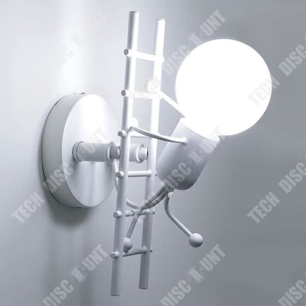 TD® Creative ny amerikansk retro humanoid smidesjärnstrappa vägglampa sovrum sängbord arbetsrum vardagsrum vägglampa