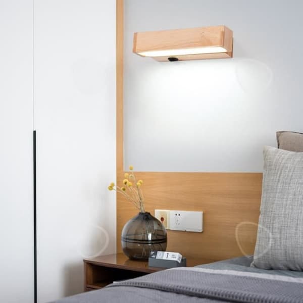 CONFO® Vägglampa Massivt trä Nordisk stil Modern enkelhet Vridbar Kreativ personlighet vardagsrummet arbetsrum Sänggavel