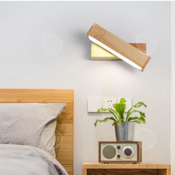 CONFO® Vägglampa Massivt trä Nordisk stil Modern enkelhet Vridbar Kreativ personlighet vardagsrummet arbetsrum Sänggavel