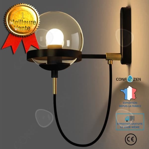 CONFO® Glaskula vägglampa Nordisk stil Postmodern Klassisk minimalism Sänggavel i sovrummet Hotellkorridor Bakgrundsvägg
