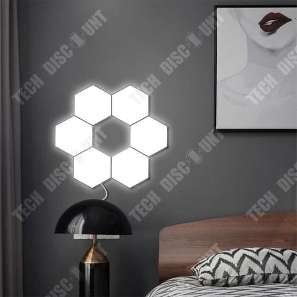 TD® Honeycomb LED-ljus 5st Touchsensor Kan kombineras efter önskemål Dekorativ vägglampa Enkel att installera