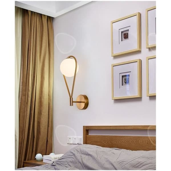CONFO® Glas Vägglampa Postmodern Enkelhet Nordisk Stil Mässing Vardagsrummet Gang Korridor Balkong Sovrum Sängbord
