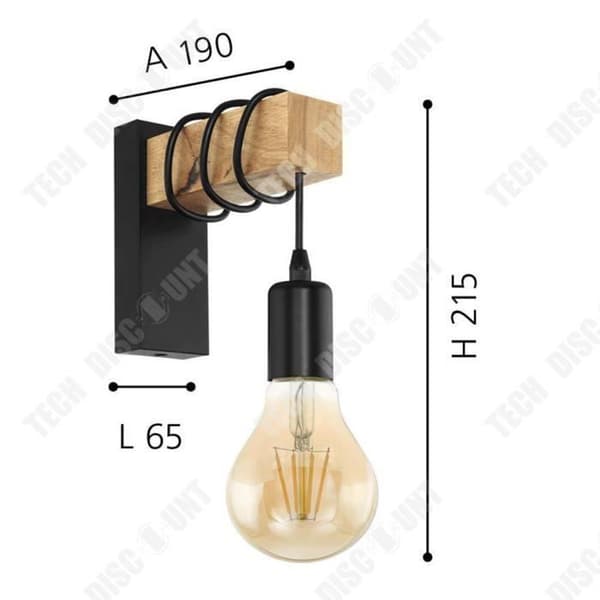 TD® Smidesjärn vägglampa trä modern minimalistisk glas vägglampa vardagsrum sovrum studie gång kreativ vägglampa