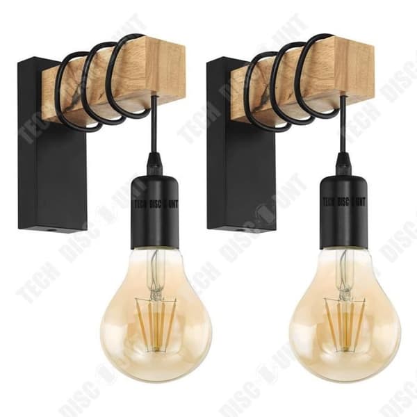 TD® Smidesjärn vägglampa trä modern minimalistisk glas vägglampa vardagsrum sovrum studie gång kreativ vägglampa