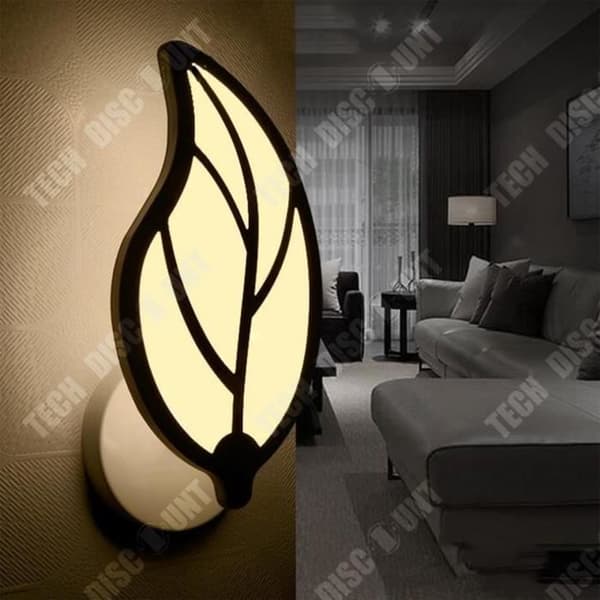 TD® Postmodern minimalistisk LED-vägglampa kreativ studiegång korridor innergård akryl lövform personlighet sänglampa