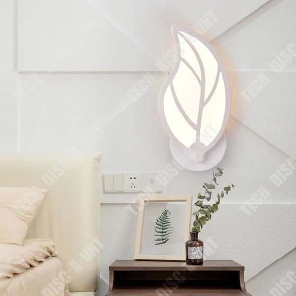 TD® Postmodern minimalistisk LED-vägglampa kreativ studiegång korridor innergård akryl lövform personlighet sänglampa