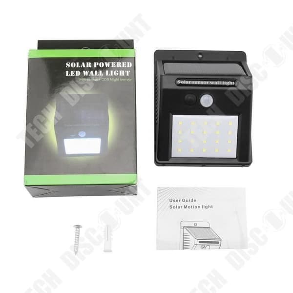 TD® LED Utomhusljus Vattentät 20-LED Säkerhetsljus Sollampa Utomhusväggbelysning för trädgårdsuteplats