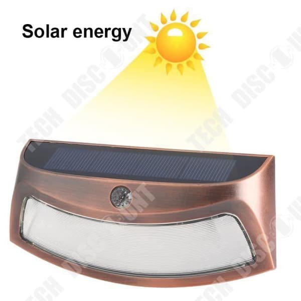TD® Solar vägglampa - 5 LED solenergi ljus - Utomhusbelysning för trädgårdar, terrasser, stigar, trappor - Vit
