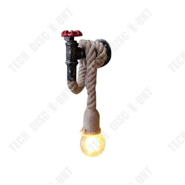 TD® Vägglampa inomhus industriell stil LED E27 retro Hampasnöre Lampa vägglampa vardagsrum