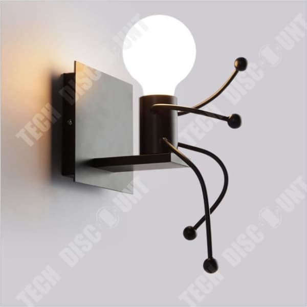 TD® Vägglampa i metall inomhus, modern vägglampa för vardagsrum, hall, sovrum, 220V, E27-lampa (ingår ej)