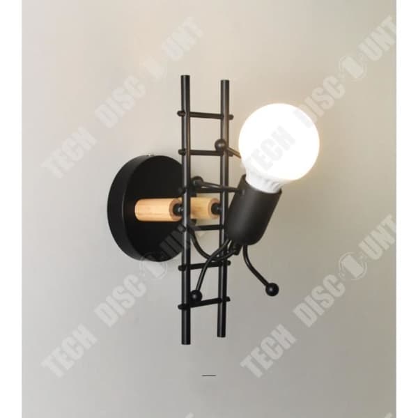 TD® Vägglampa i metall inomhus, modern vägglampa för vardagsrum, hall, sovrum, 220V, E27-lampa (ingår ej)