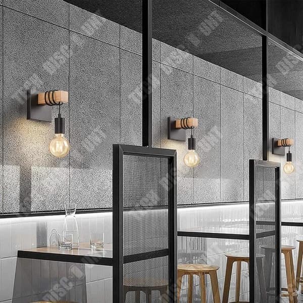 TD® Modern minimalistisk trä smidesjärn vägglampa sovrum sängbord vardagsrum matsal barbelysning mode dekorativ lampa