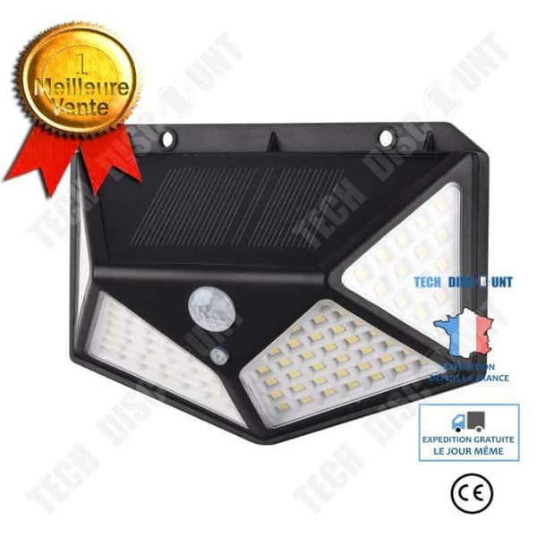 TD® 100LED solcellsuppladdningsbar vägglampa med fyra ljus kroppsinduktionslampa Utomhusbelysning Innergårdslampa mod
