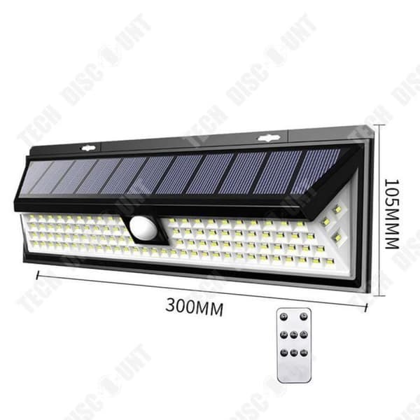 TD® Solar Wall Sensor Light, Wall Light, Body Sensitive Outdoor Garden Lamp med fjärrkontroll
