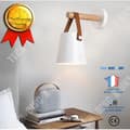 Miniatyrbild 2 av 4: TD® Trä Led Vägglampa Säng Sänglampa Nattlampa Modern Home Vit