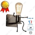 Miniatyrbild 1 av 4: TD® Industriell stil smidesjärn vägglampa retro kreativ personlighet korridor kreativ villain robot vägglampa
