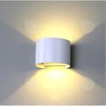 Miniatyrbild 3 av 4: CONFO Vattentät LED-vägglampa utegårdsdörr yttervägg gångljus F-stil-vitt skal-12W-vattentät