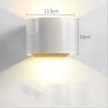 Miniatyrbild 4 av 4: CONFO Vattentät LED-vägglampa utegårdsdörr yttervägg gångljus F-stil-vitt skal-12W-vattentät