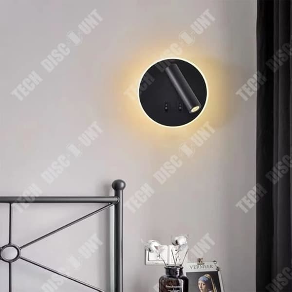 TD® Hotel Indoor Wall Light Säng Vägglampor Korridor Vägglampa med Strömbrytare Svart