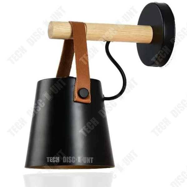 TD® Modernt minimalistiskt sovrum i massivt trä bälte vägglampa sänggång hall hall nordiskt trä lampett belysning lampa dekorat
