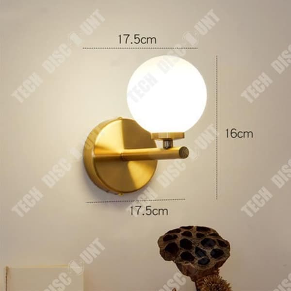 TD® Globe Wall Lamp Warm Light Anti-korrosion och rostskydd Ögonskydd mot mjukt ljus Dekorativ vägglampa