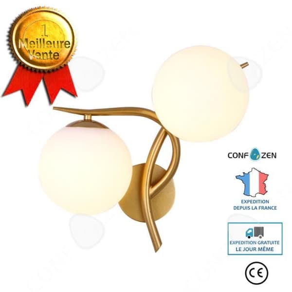 CONFO® Vägglampa Glas med dubbelt huvud Material Modern enkelhet Sänggavel i sovrummet